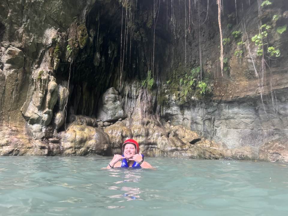 zoe in cavern water